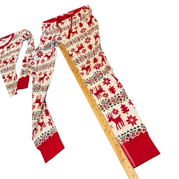 Hannah Anderson Christmas Pj Set women's Size Small Organic Cotton Dear Deer - Picture 6 of 12
